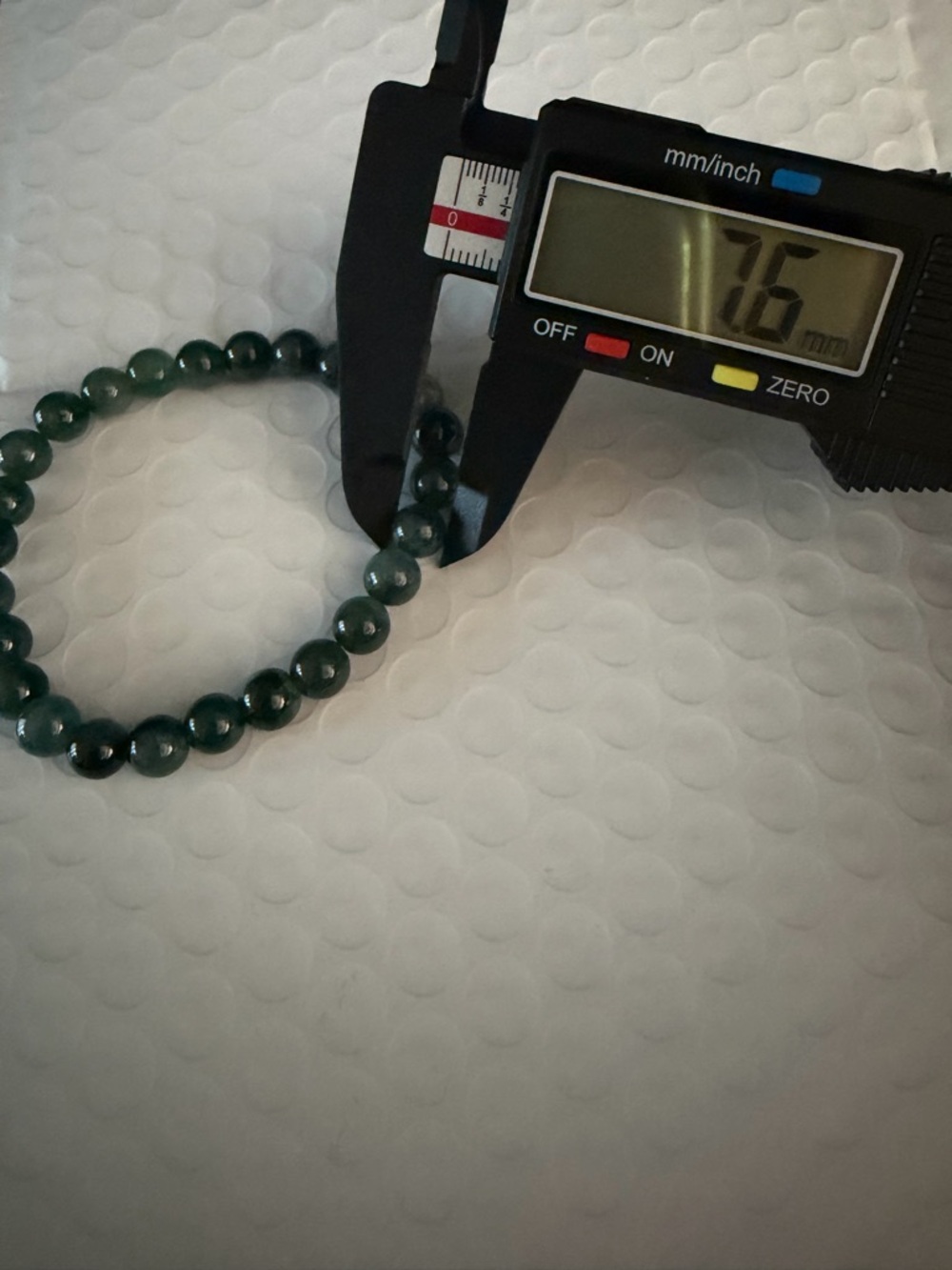 Certified Icy Dark Green Jade Bead Bracelet NWOT - Picture 9 of 10